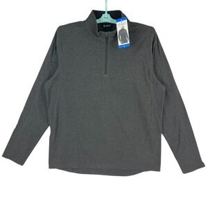 NWT Mondetta Outdoor Project Men's Black Stretch Quarter-Zip Pullover Size Large